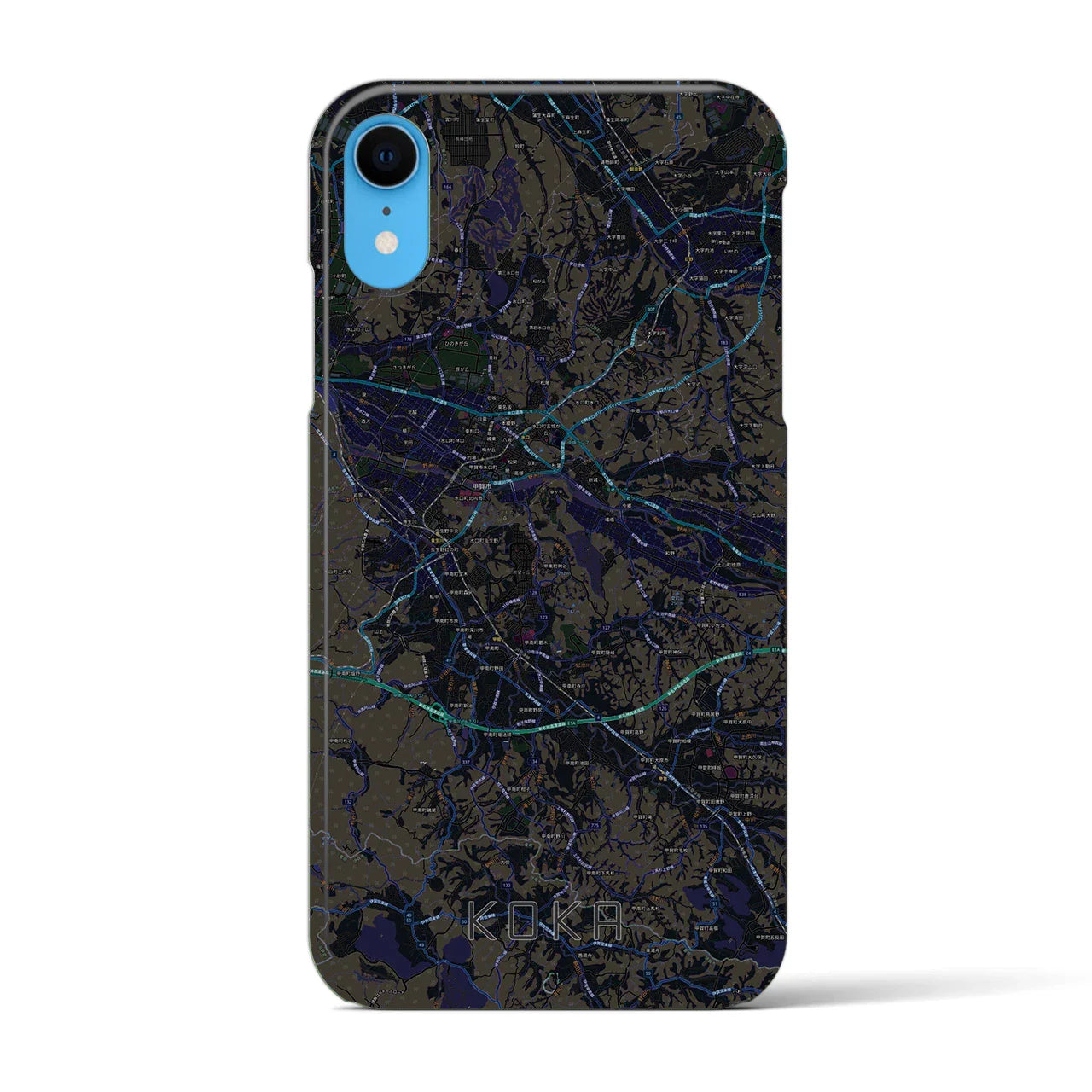 【甲賀(滋賀県)】地図柄iPhoneケース(バックカバータイプ)
