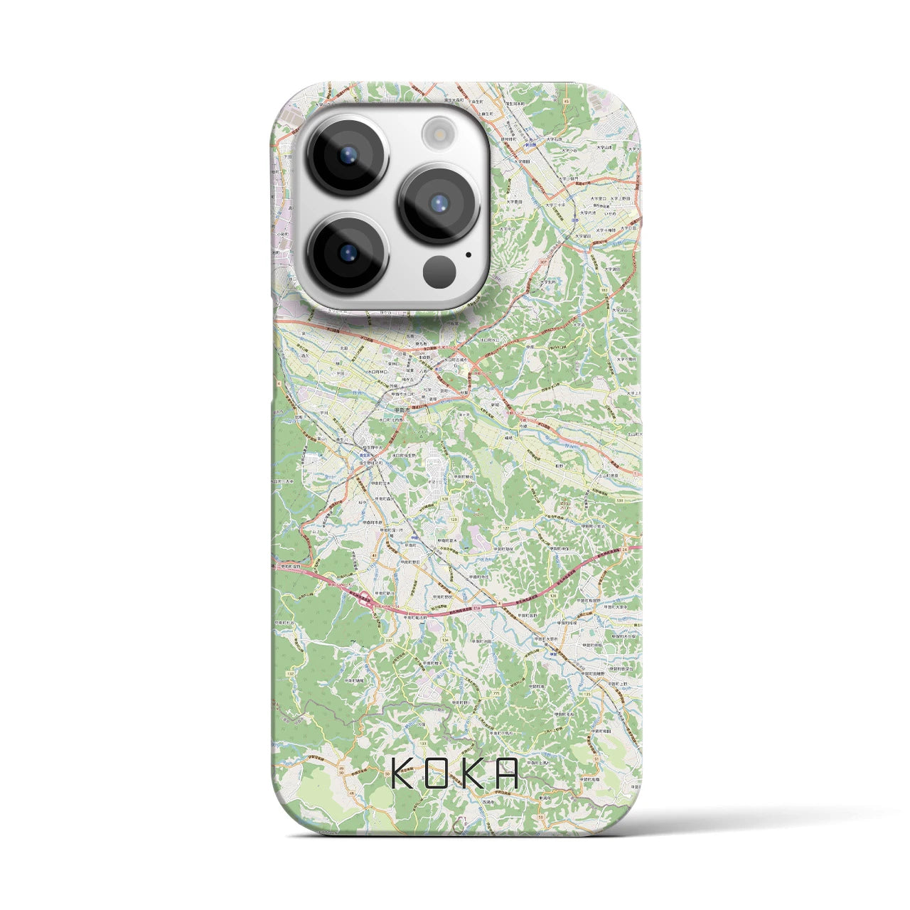 【甲賀(滋賀県)】地図柄iPhoneケース(バックカバータイプ)