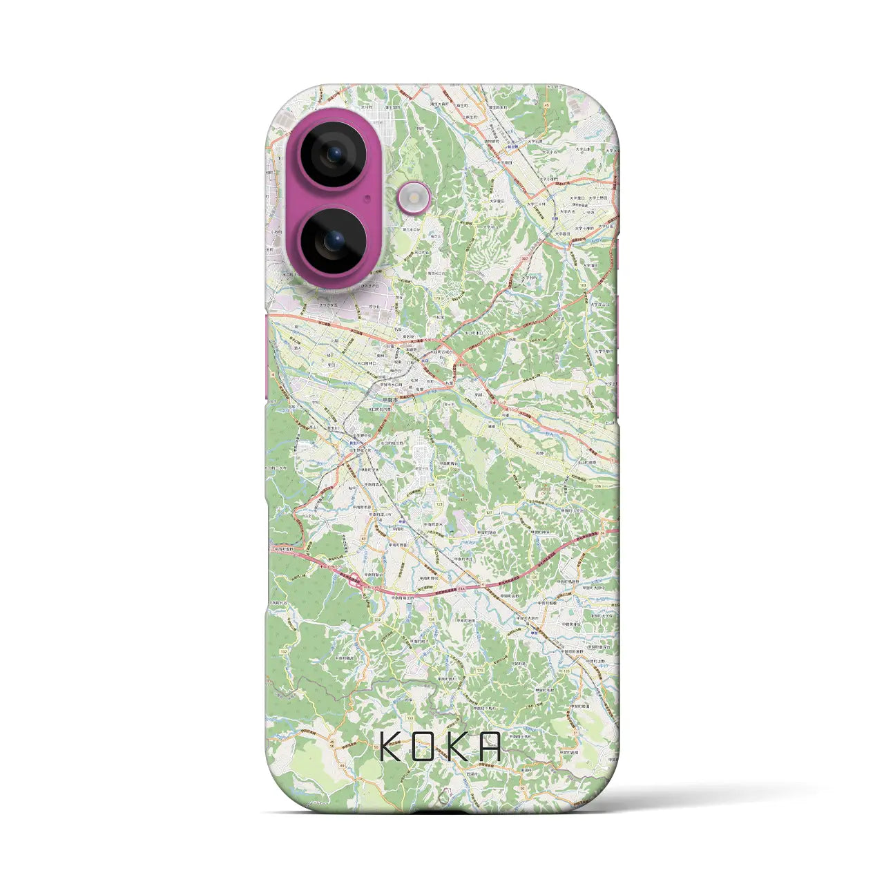 【甲賀(滋賀県)】地図柄iPhoneケース(バックカバータイプ)