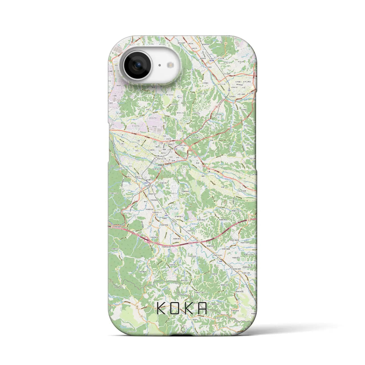 【甲賀(滋賀県)】地図柄iPhoneケース(バックカバータイプ)