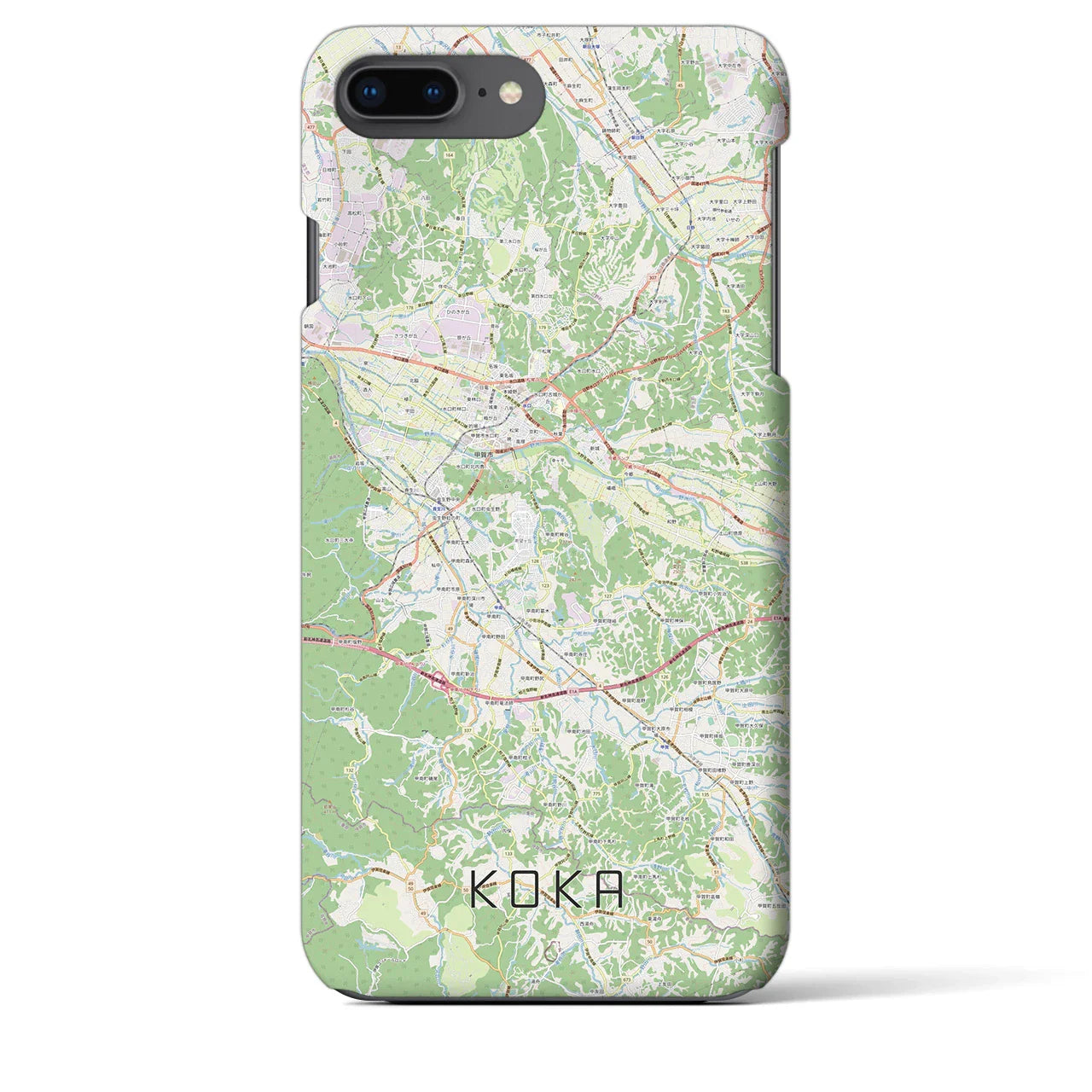 【甲賀(滋賀県)】地図柄iPhoneケース(バックカバータイプ)