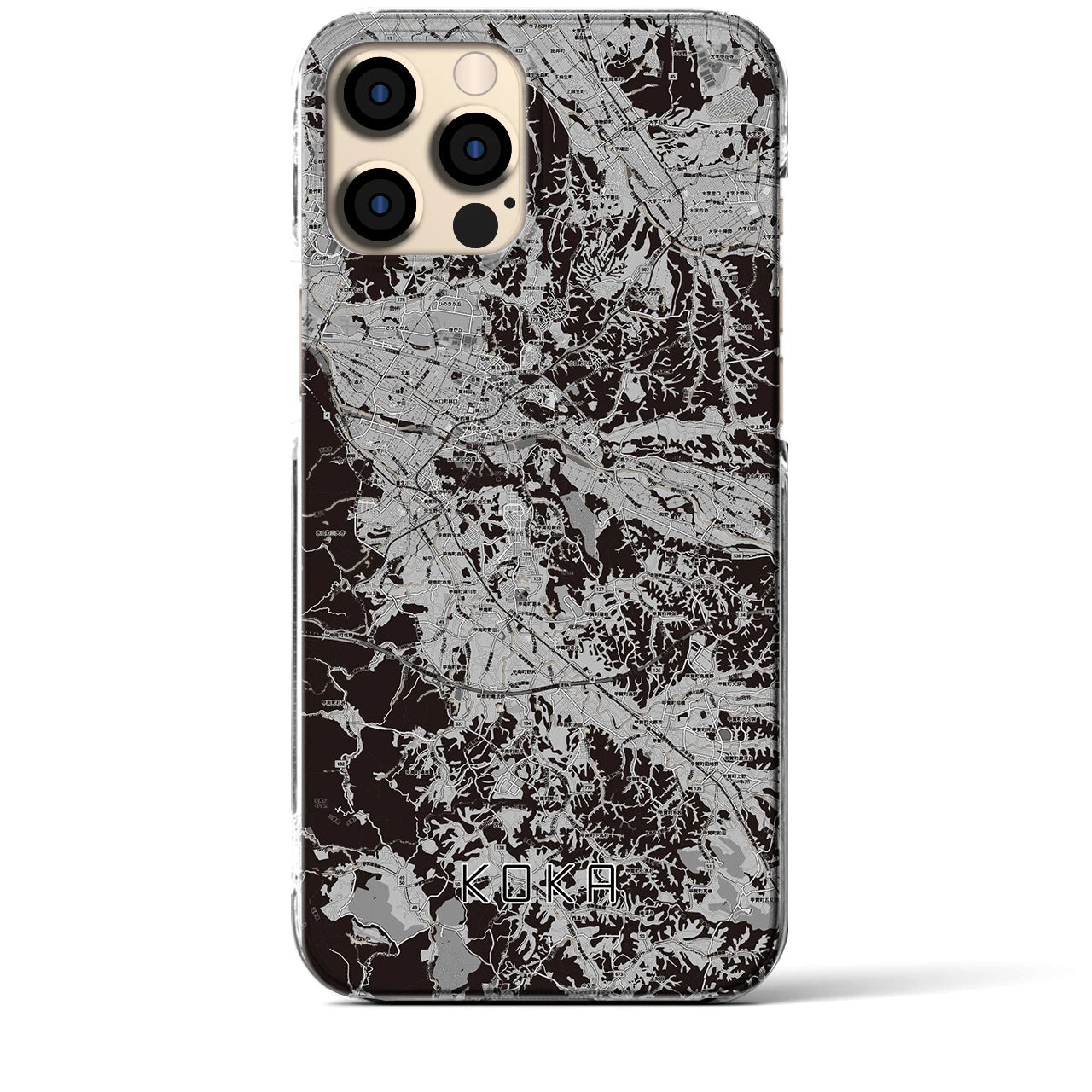 【甲賀(滋賀県)】地図柄iPhoneケース(クリアタイプ)