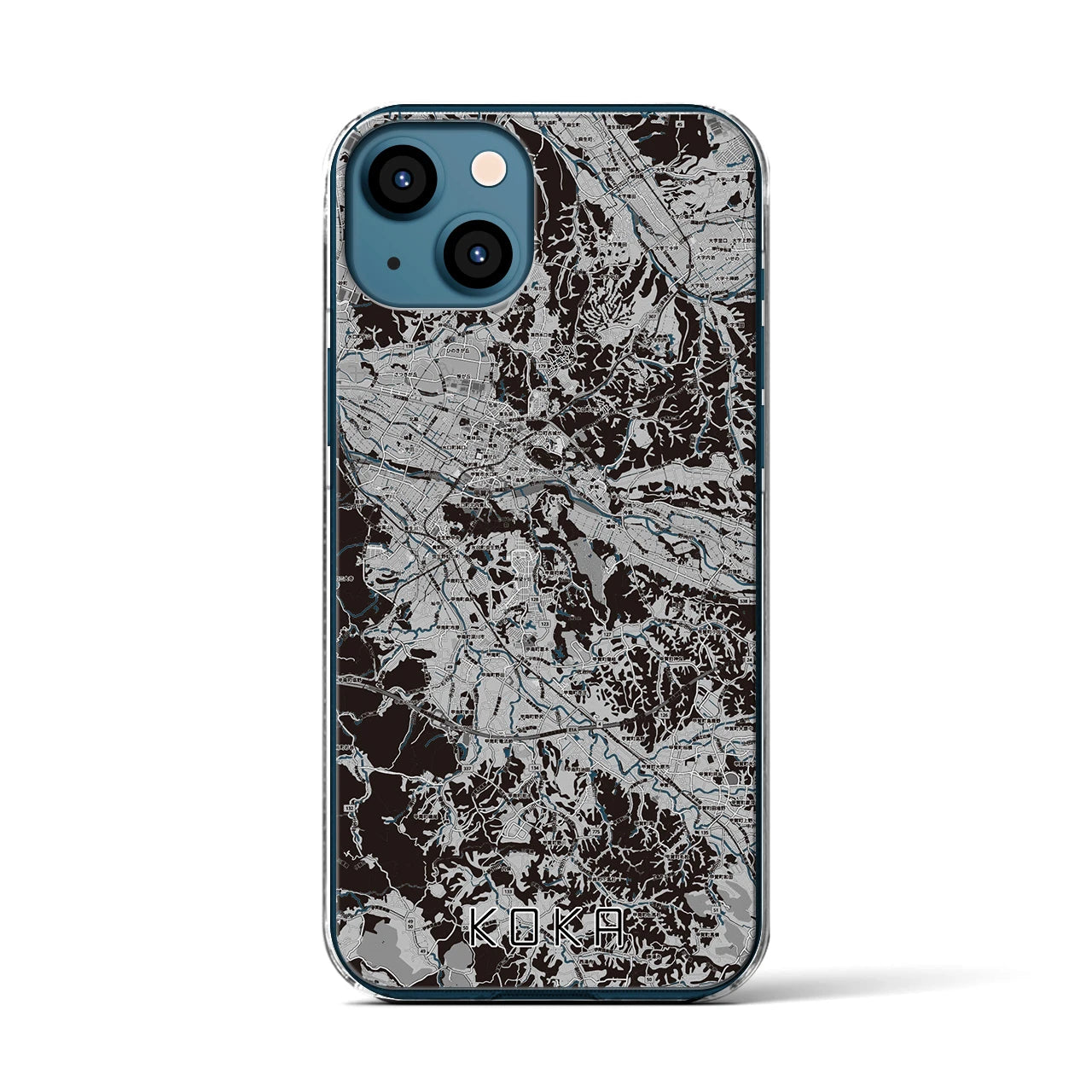 【甲賀(滋賀県)】地図柄iPhoneケース(クリアタイプ)