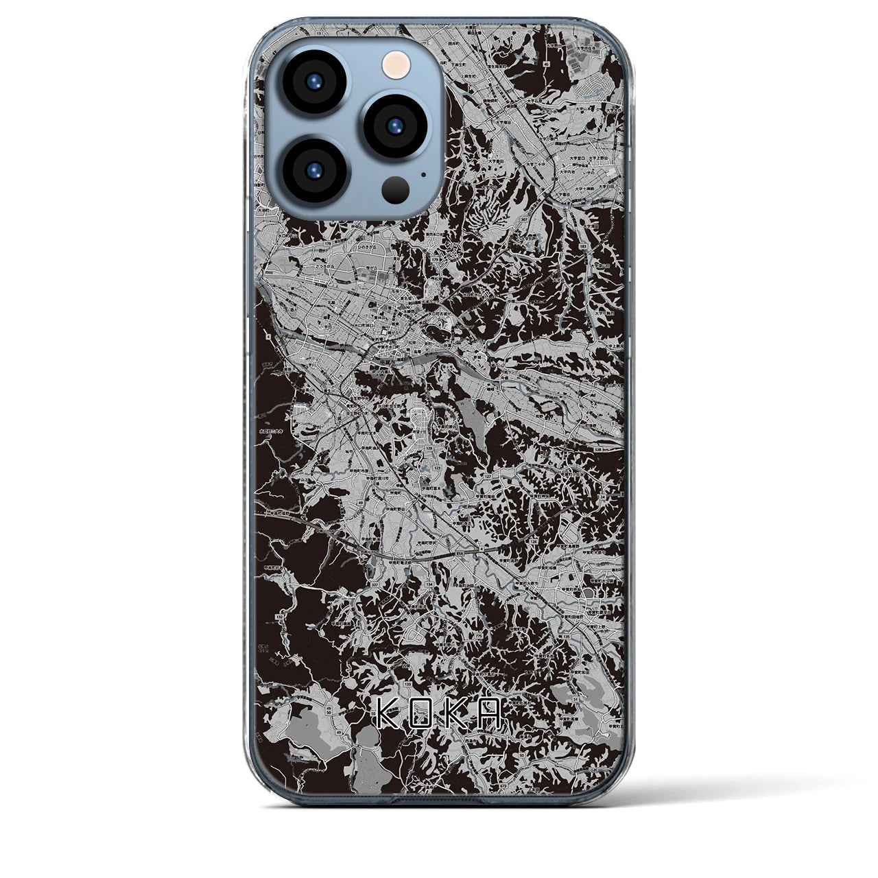 【甲賀(滋賀県)】地図柄iPhoneケース(クリアタイプ)