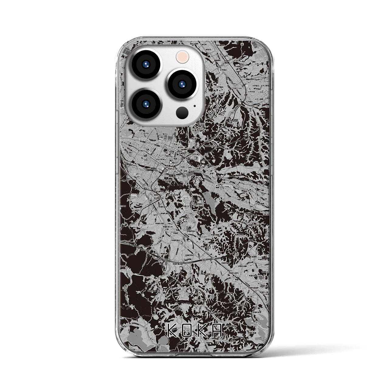 【甲賀(滋賀県)】地図柄iPhoneケース(クリアタイプ)