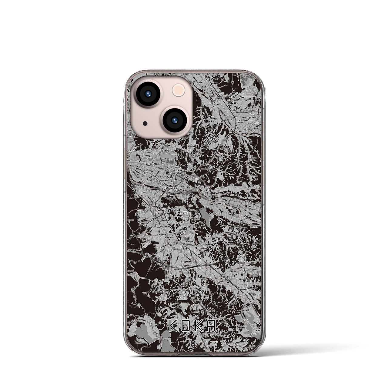 【甲賀(滋賀県)】地図柄iPhoneケース(クリアタイプ)