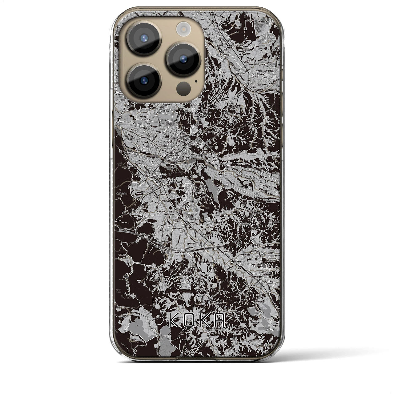 【甲賀(滋賀県)】地図柄iPhoneケース(クリアタイプ)