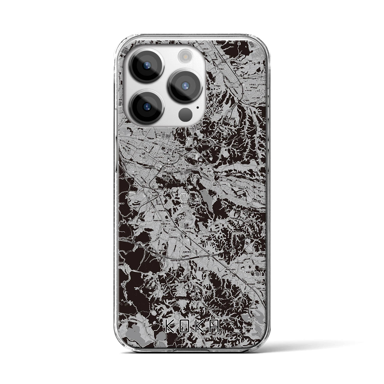 【甲賀(滋賀県)】地図柄iPhoneケース(クリアタイプ)