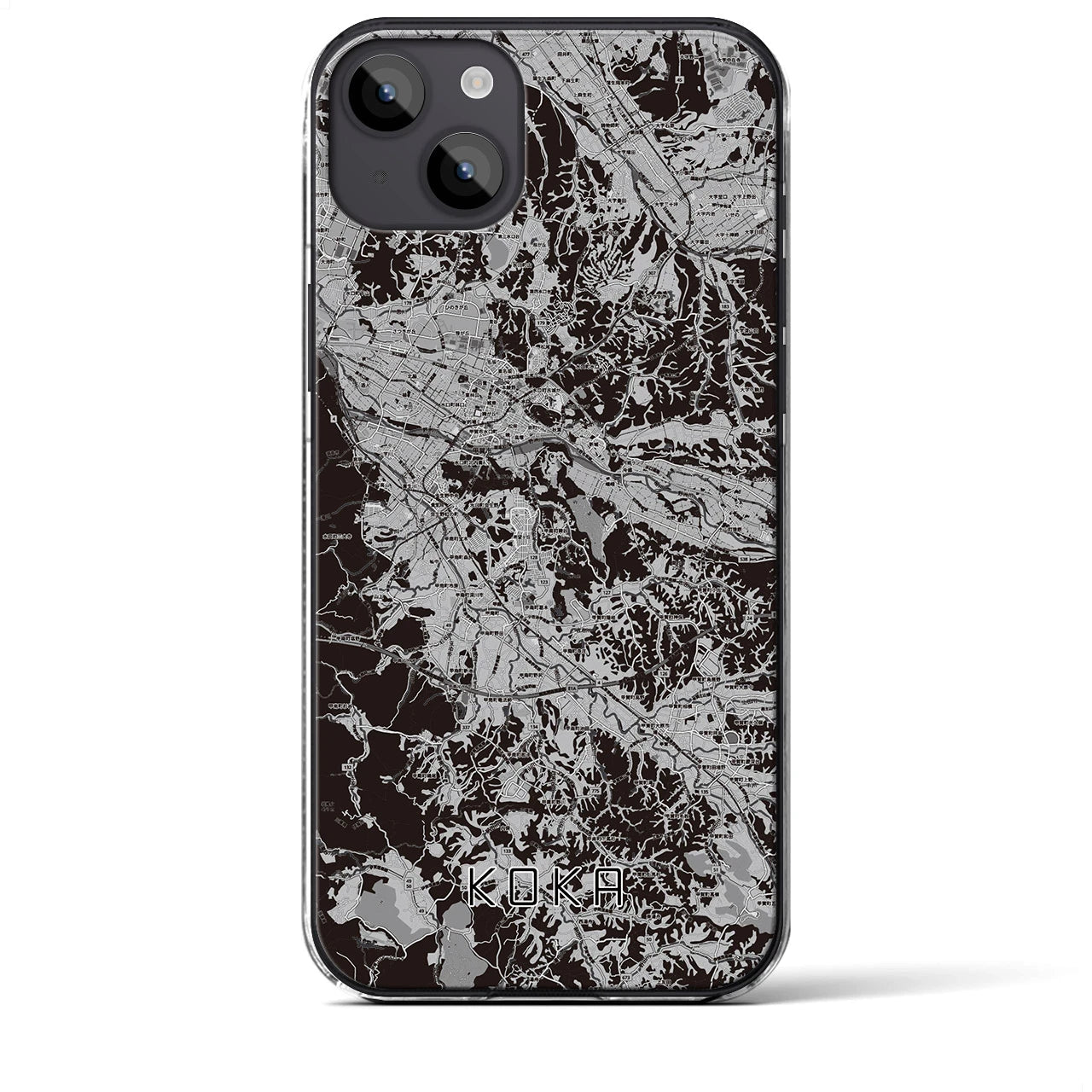 【甲賀(滋賀県)】地図柄iPhoneケース(クリアタイプ)