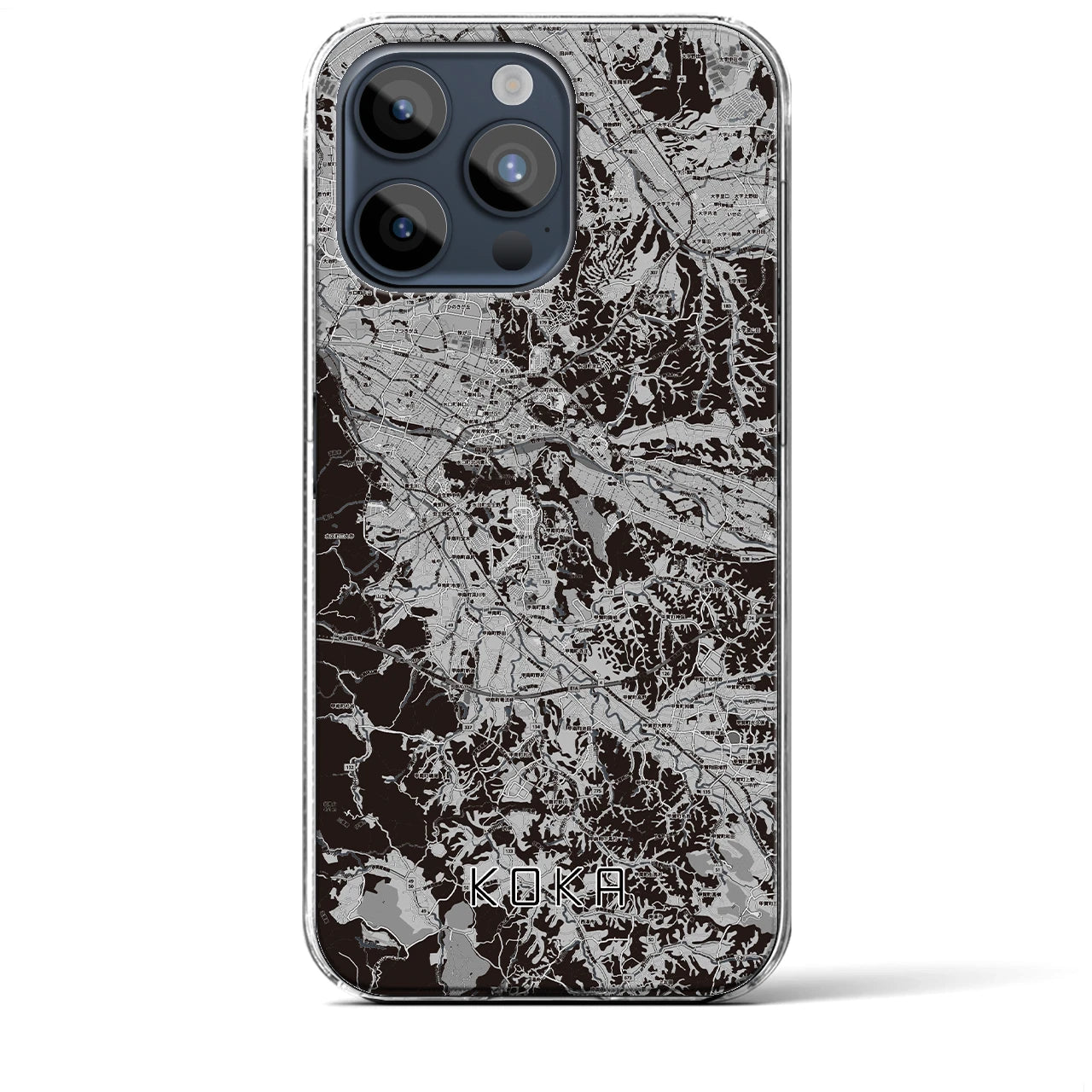 【甲賀(滋賀県)】地図柄iPhoneケース(クリアタイプ)