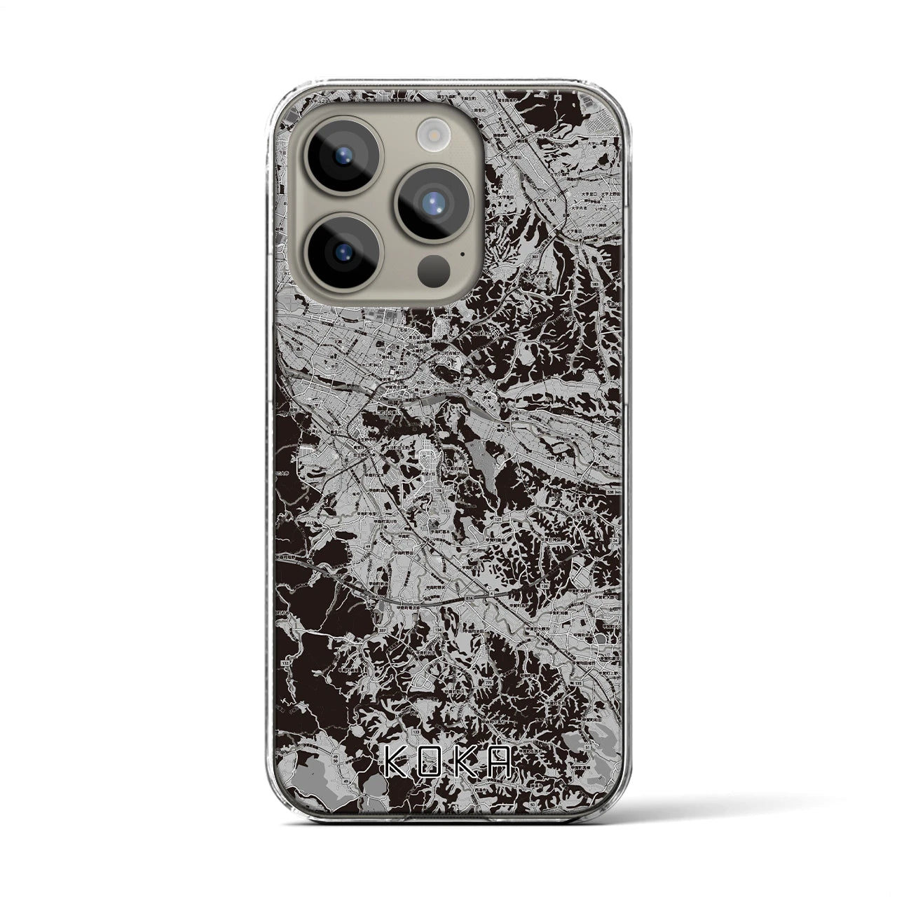 【甲賀(滋賀県)】地図柄iPhoneケース(クリアタイプ)