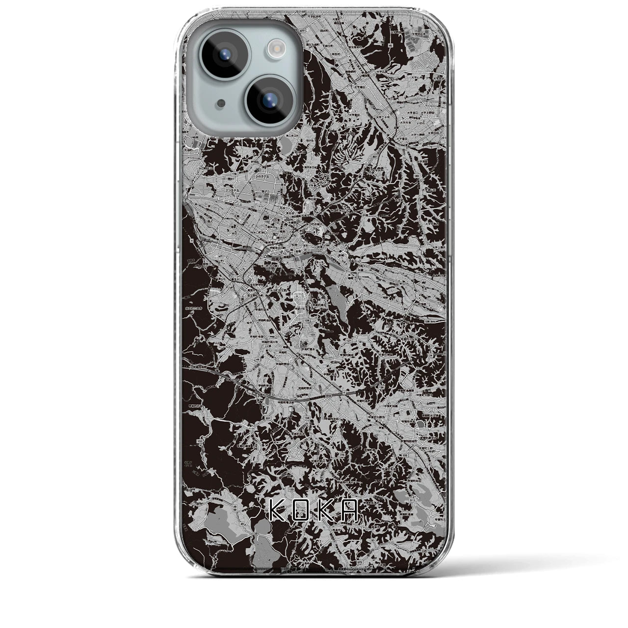 【甲賀(滋賀県)】地図柄iPhoneケース(クリアタイプ)