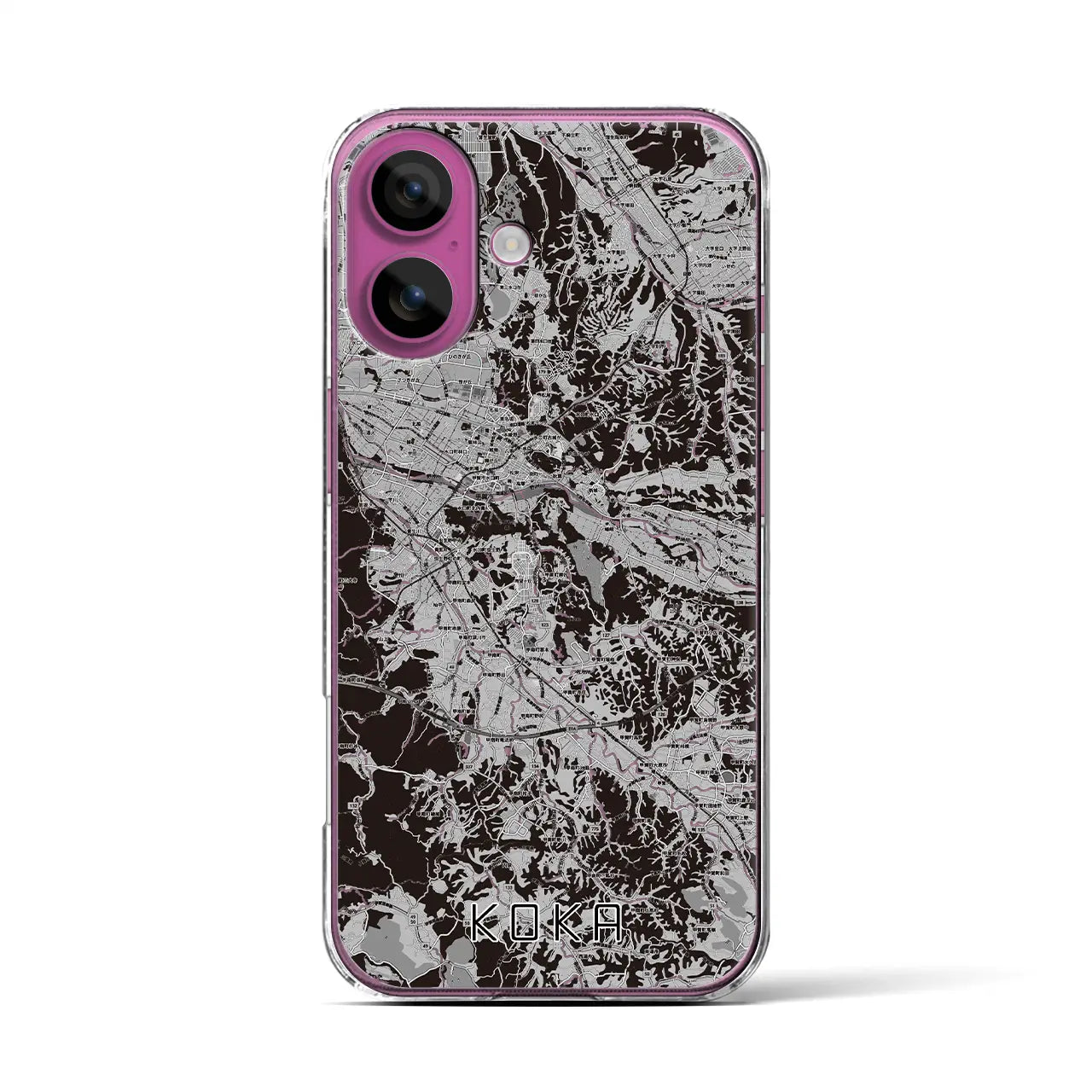 【甲賀(滋賀県)】地図柄iPhoneケース(クリアタイプ)