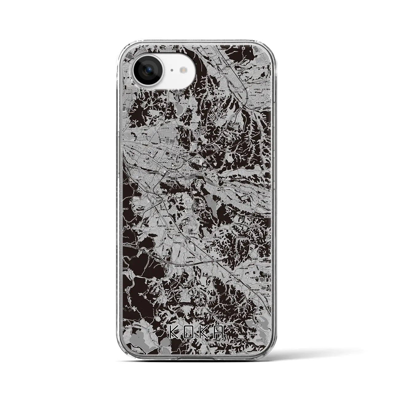 【甲賀(滋賀県)】地図柄iPhoneケース(クリアタイプ)