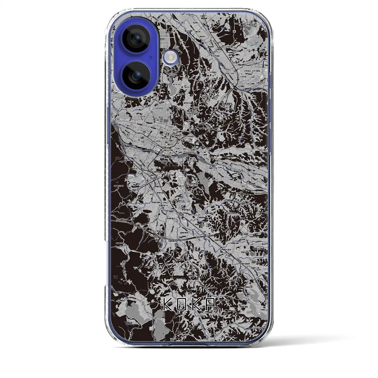 【甲賀(滋賀県)】地図柄iPhoneケース(クリアタイプ)