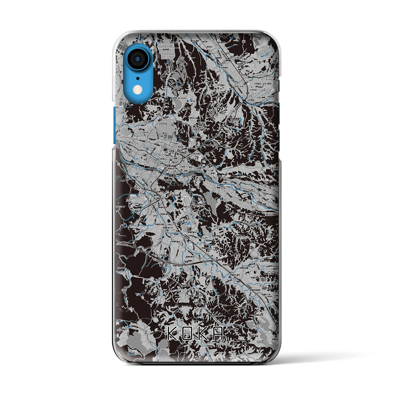 【甲賀(滋賀県)】地図柄iPhoneケース(クリアタイプ)