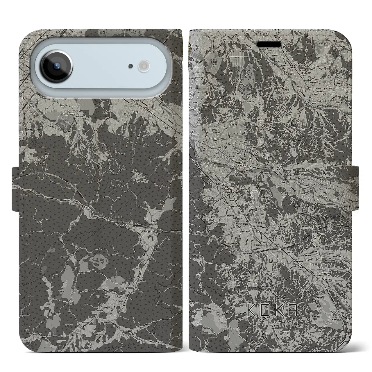 【甲賀(滋賀県)】地図柄iPhoneケース(手帳タイプ)