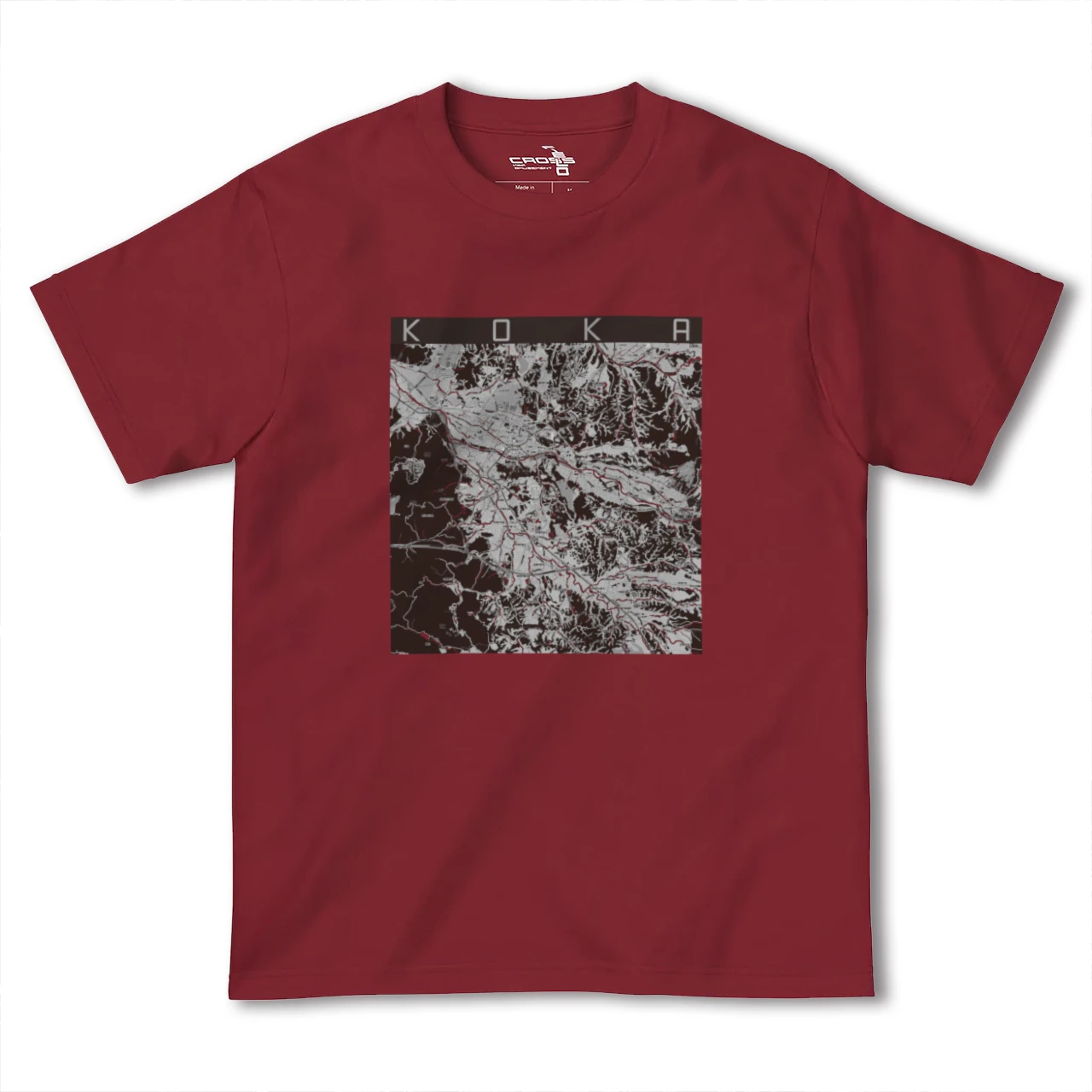 【甲賀(滋賀県)】地図柄ヘビーウェイトTシャツ
