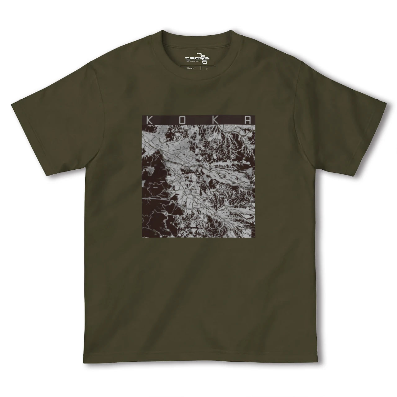 【甲賀(滋賀県)】地図柄ヘビーウェイトTシャツ
