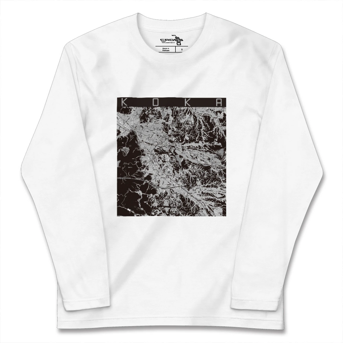 【甲賀(滋賀県)】地図柄ロングスリーブTシャツ