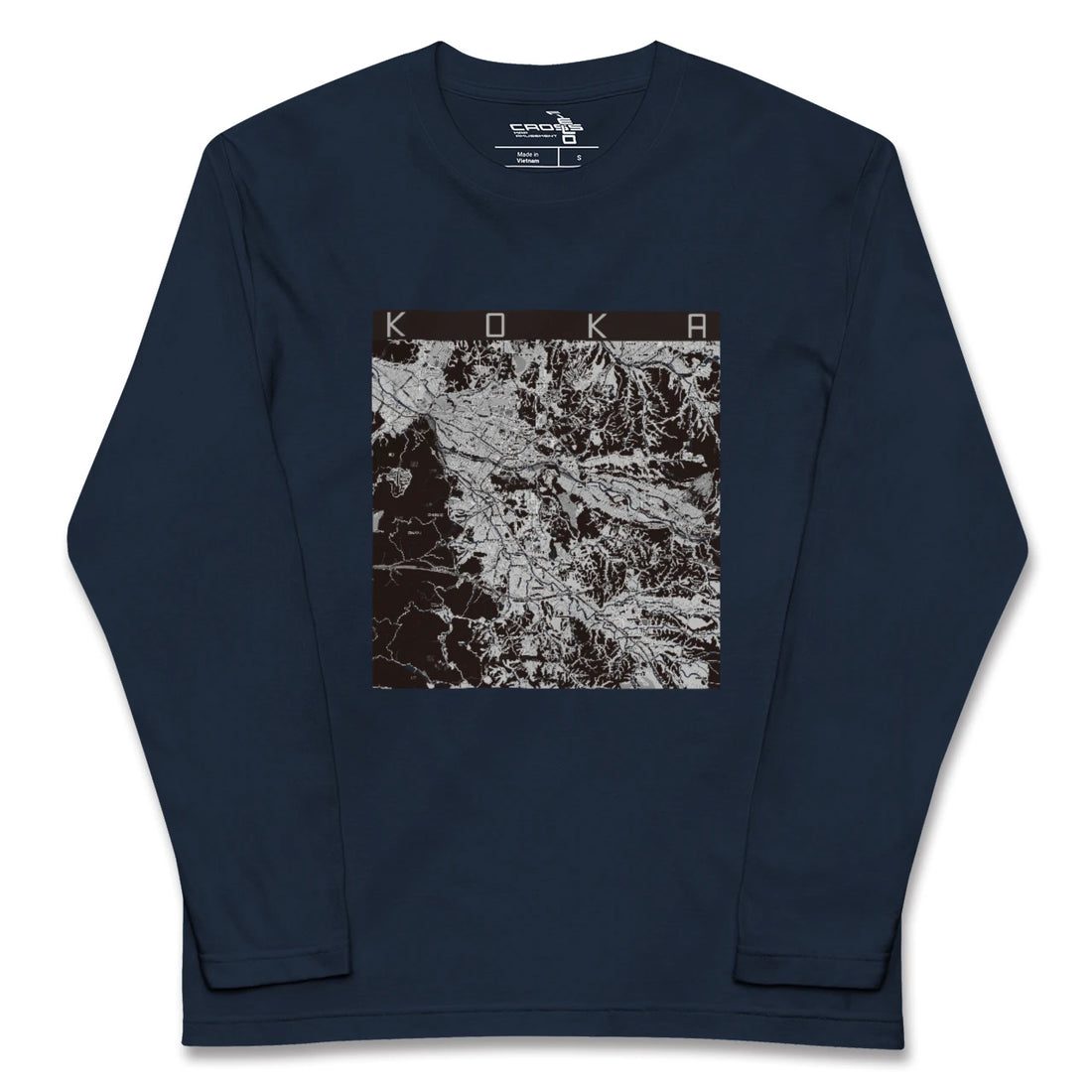 【甲賀(滋賀県)】地図柄ロングスリーブTシャツ