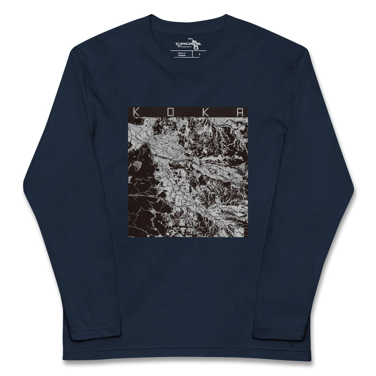 【甲賀(滋賀県)】地図柄ロングスリーブTシャツ