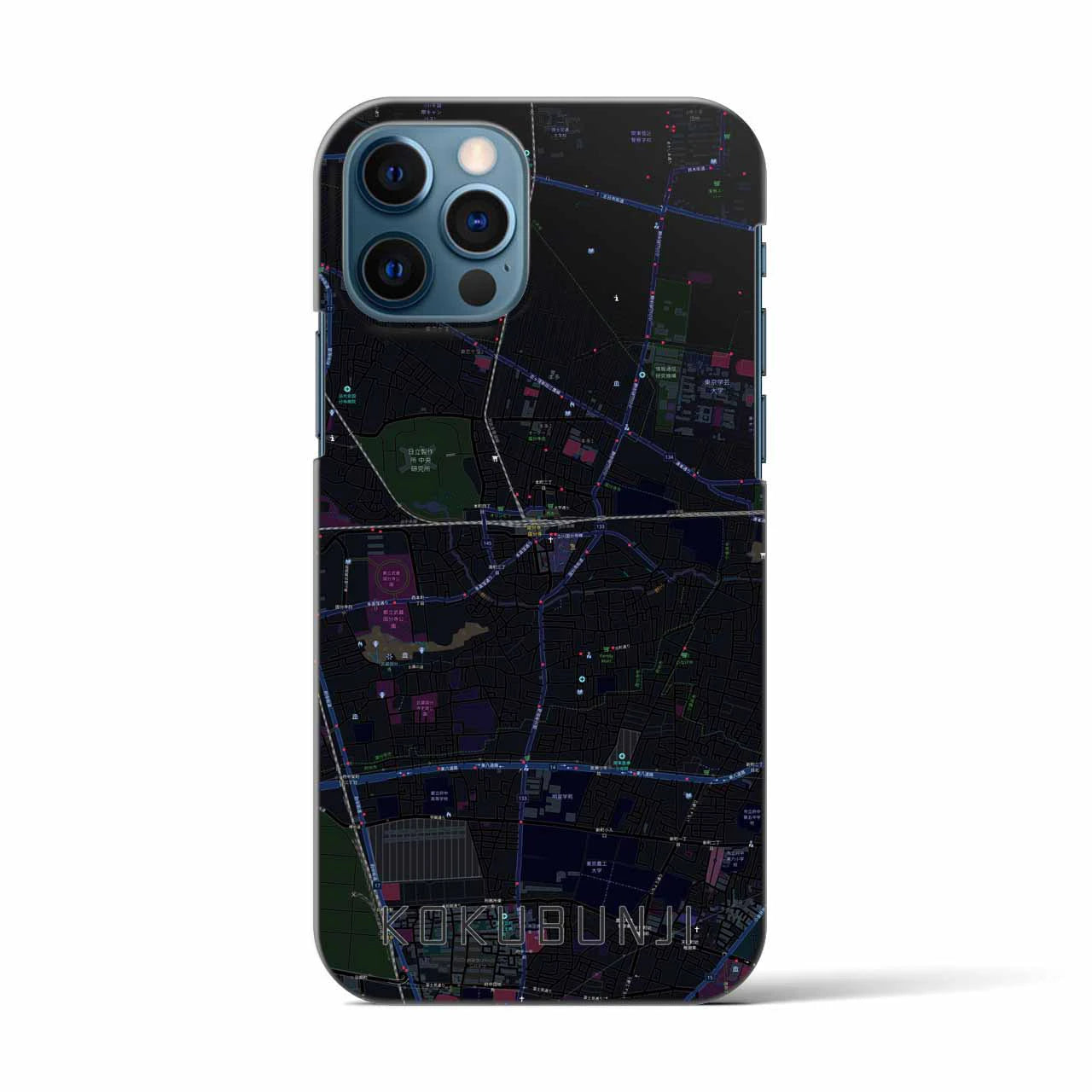 【国分寺(東京都)】地図柄iPhoneケース(バックカバータイプ)