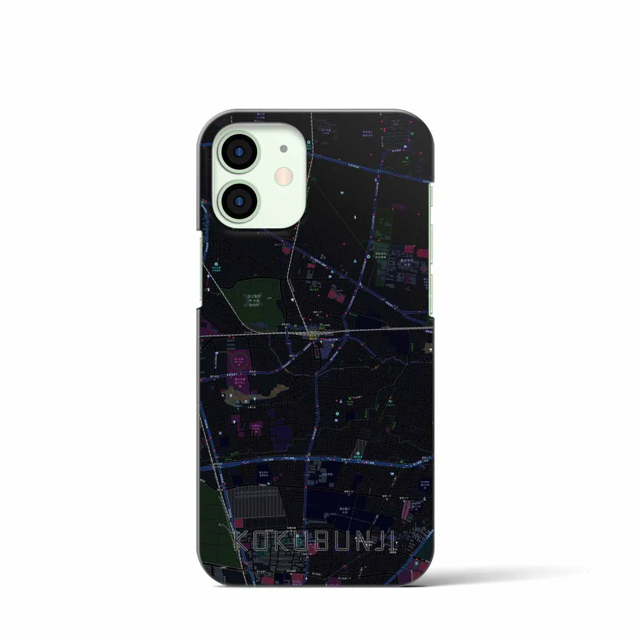 【国分寺(東京都)】地図柄iPhoneケース(バックカバータイプ)
