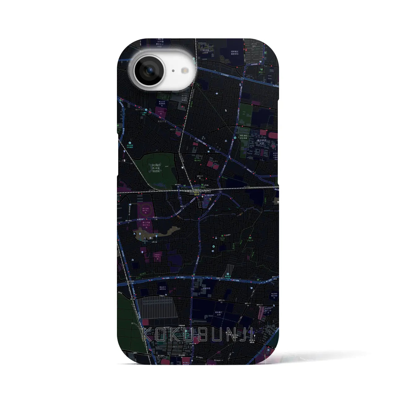 【国分寺(東京都)】地図柄iPhoneケース(バックカバータイプ)