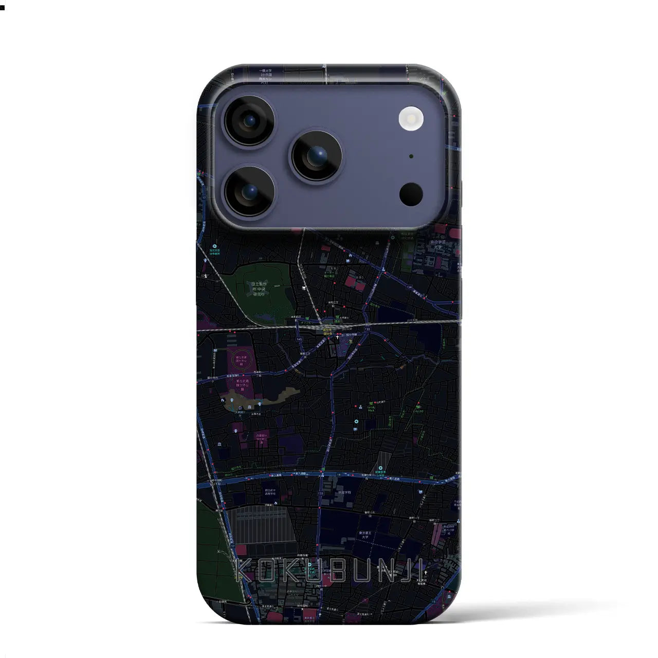 【国分寺(東京都)】地図柄iPhoneケース(バックカバータイプ)