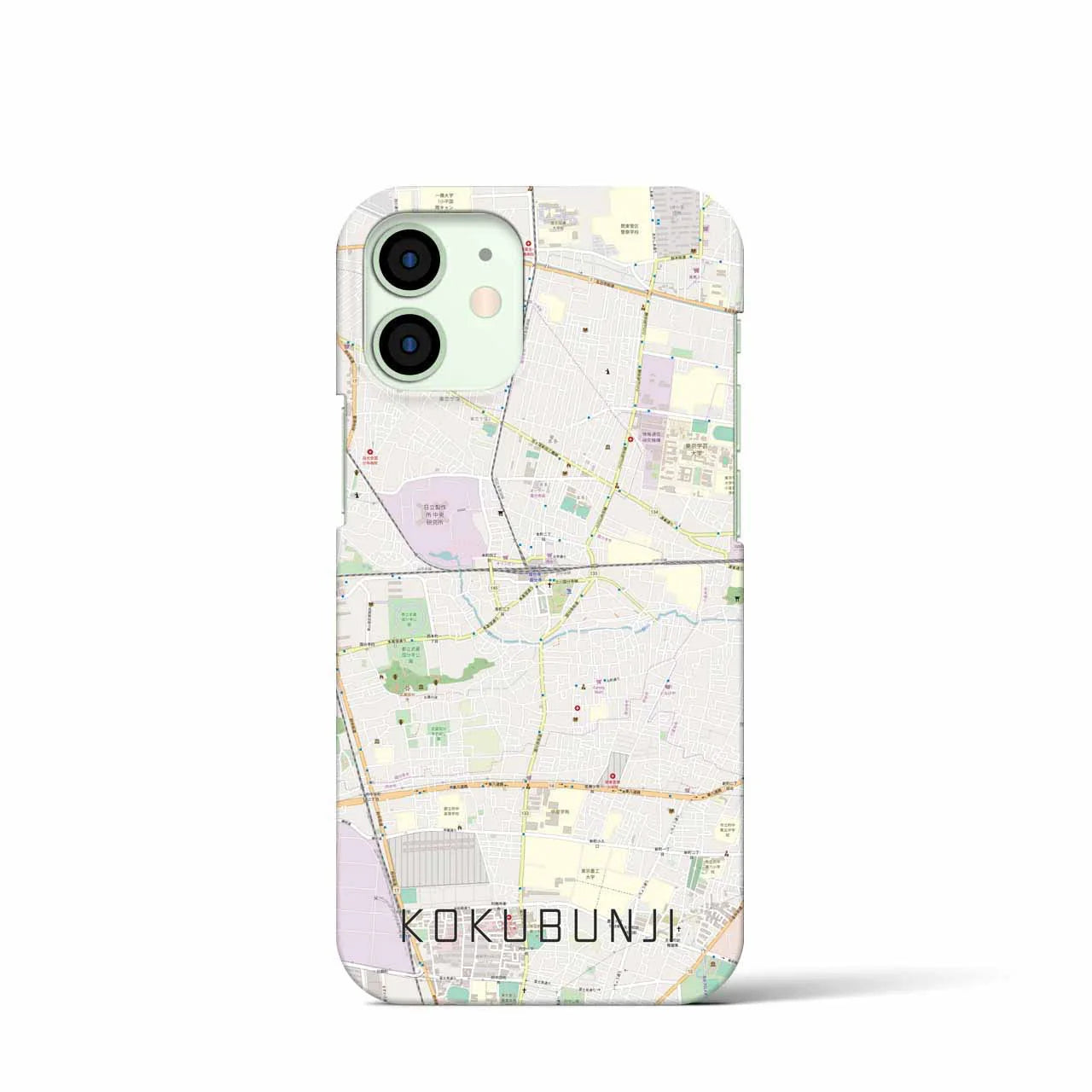 【国分寺(東京都)】地図柄iPhoneケース(バックカバータイプ)