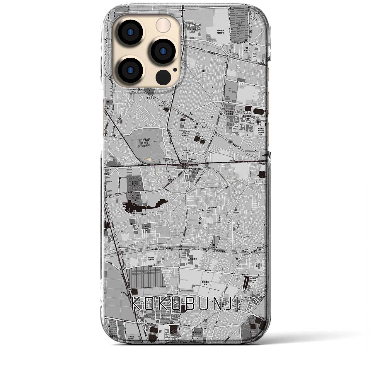 【国分寺(東京都)】地図柄iPhoneケース(クリアタイプ)
