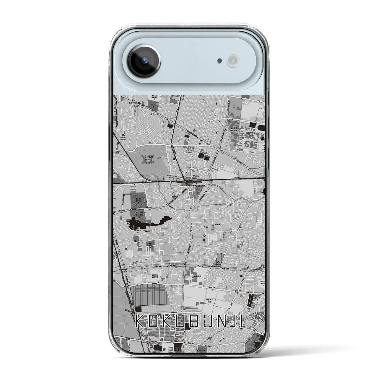 【国分寺(東京都)】地図柄iPhoneケース(クリアタイプ)