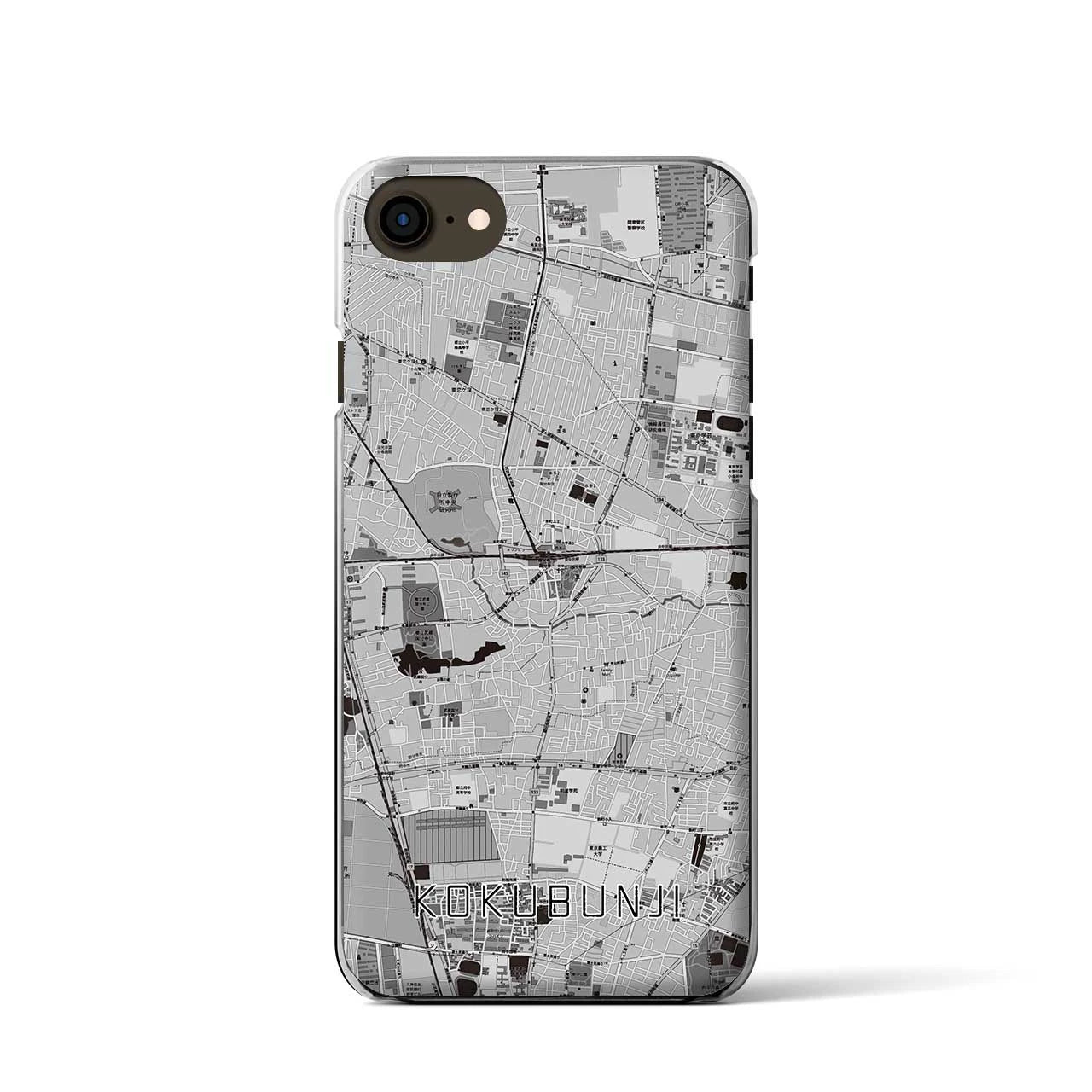 【国分寺(東京都)】地図柄iPhoneケース(クリアタイプ)