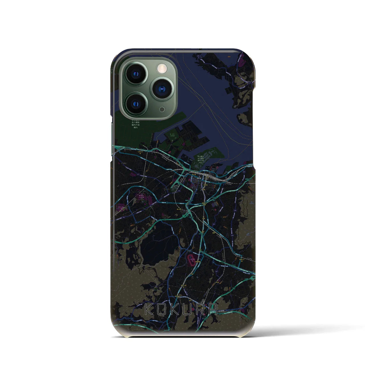 【小倉(福岡県)】地図柄iPhoneケース(バックカバータイプ)