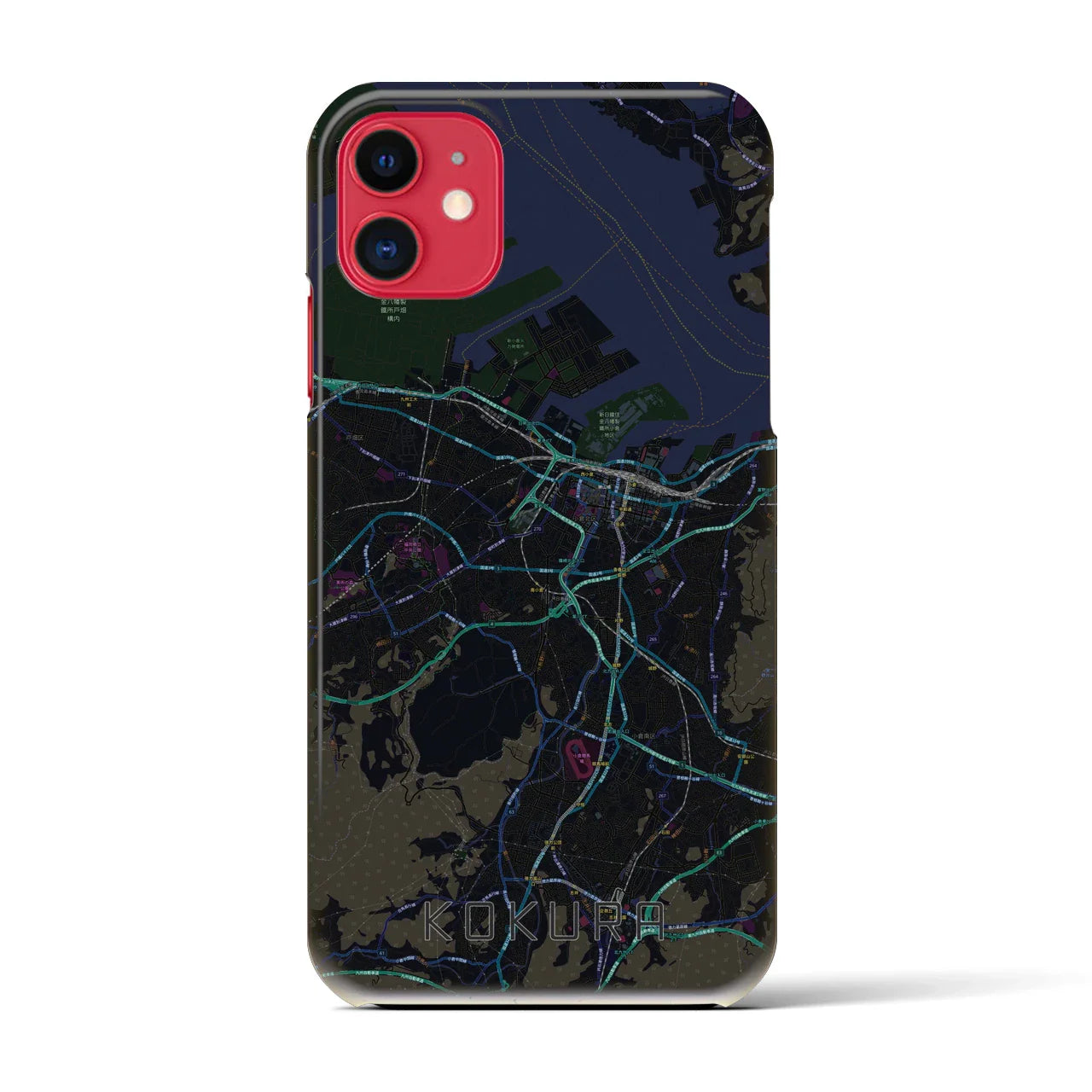 【小倉(福岡県)】地図柄iPhoneケース(バックカバータイプ)