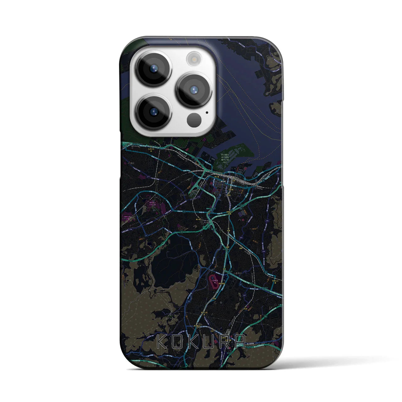 【小倉(福岡県)】地図柄iPhoneケース(バックカバータイプ)