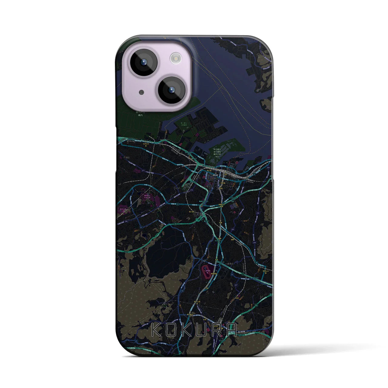 【小倉(福岡県)】地図柄iPhoneケース(バックカバータイプ)
