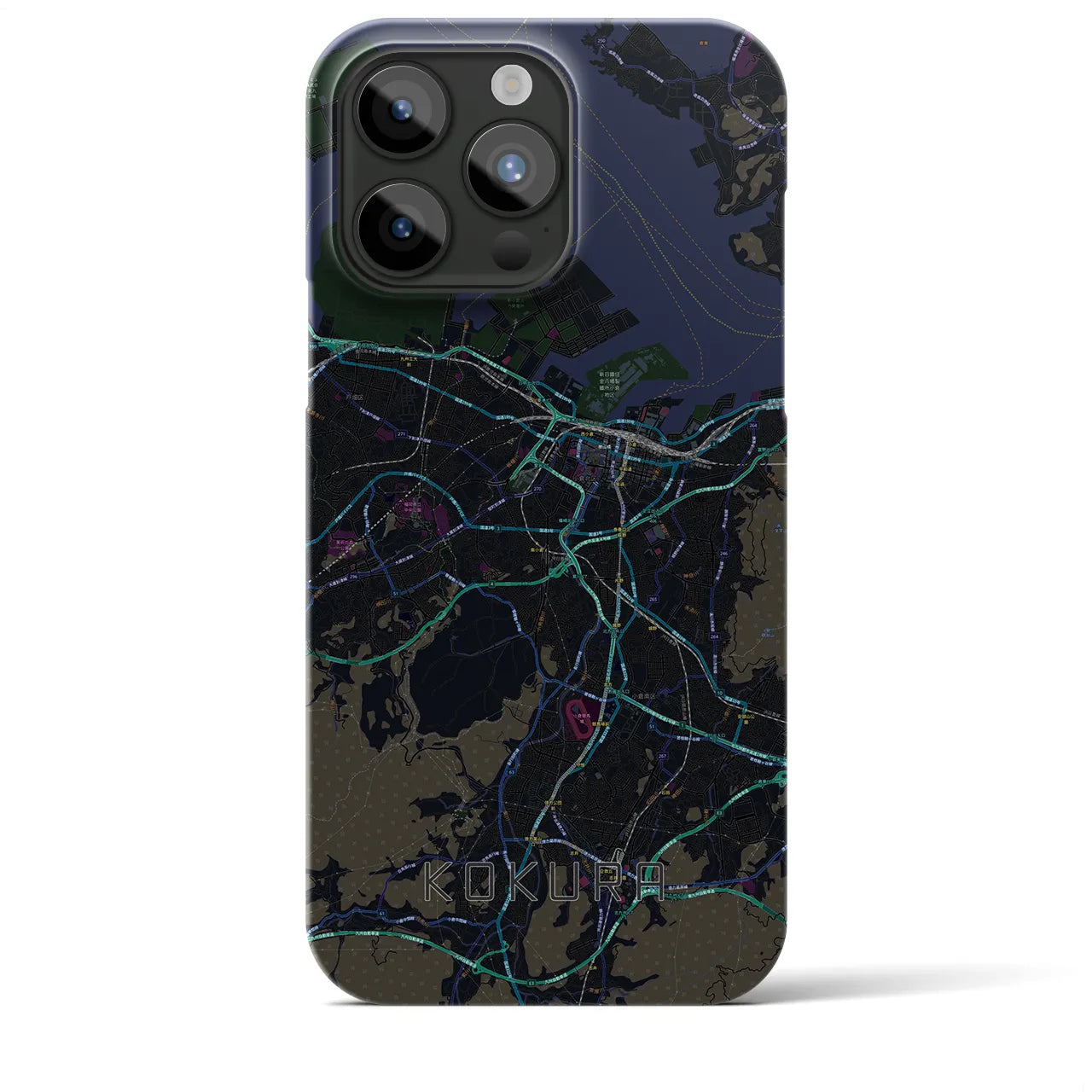 【小倉(福岡県)】地図柄iPhoneケース(バックカバータイプ)