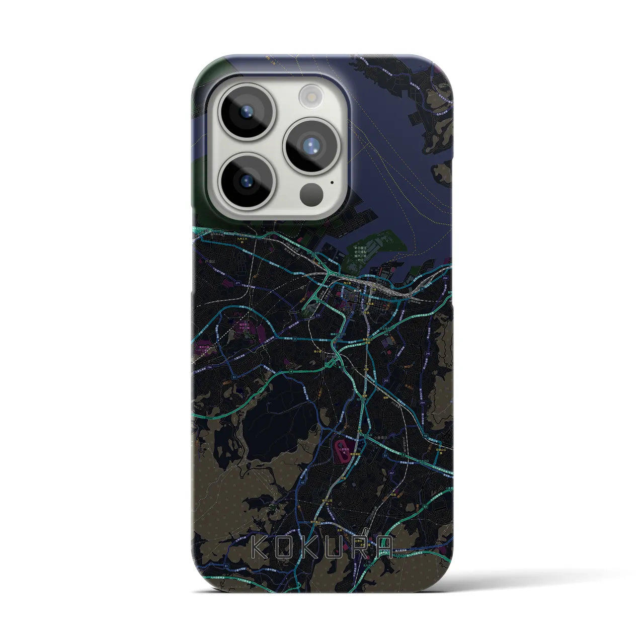 【小倉(福岡県)】地図柄iPhoneケース(バックカバータイプ)