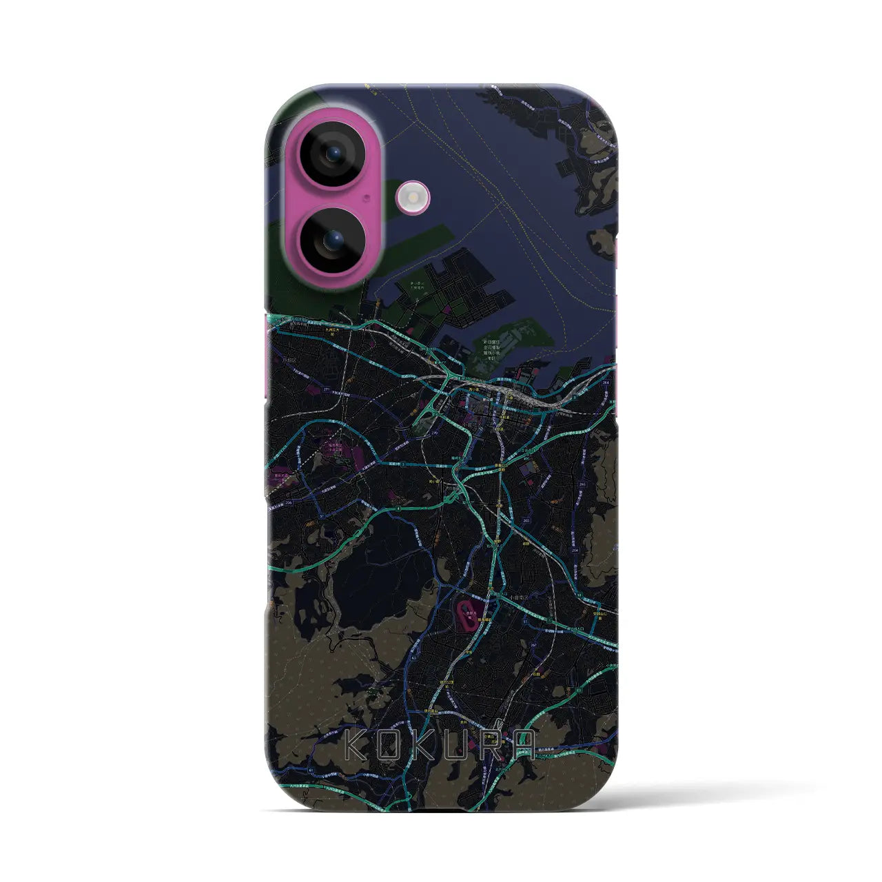 【小倉(福岡県)】地図柄iPhoneケース(バックカバータイプ)