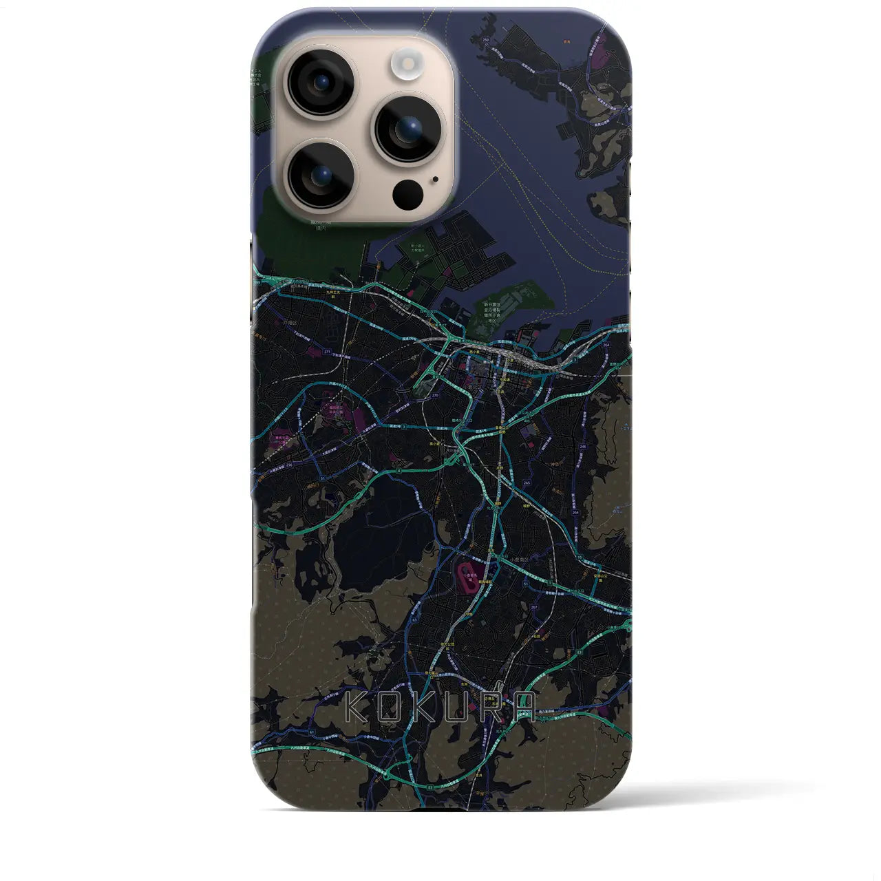 【小倉(福岡県)】地図柄iPhoneケース(バックカバータイプ)