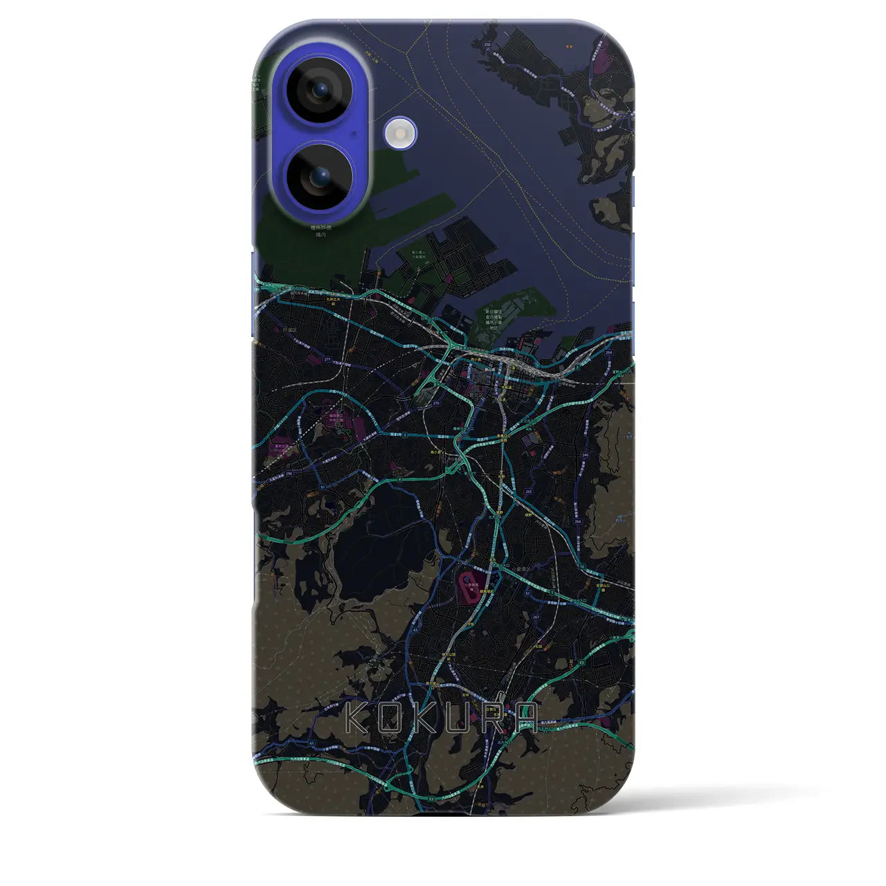 【小倉(福岡県)】地図柄iPhoneケース(バックカバータイプ)