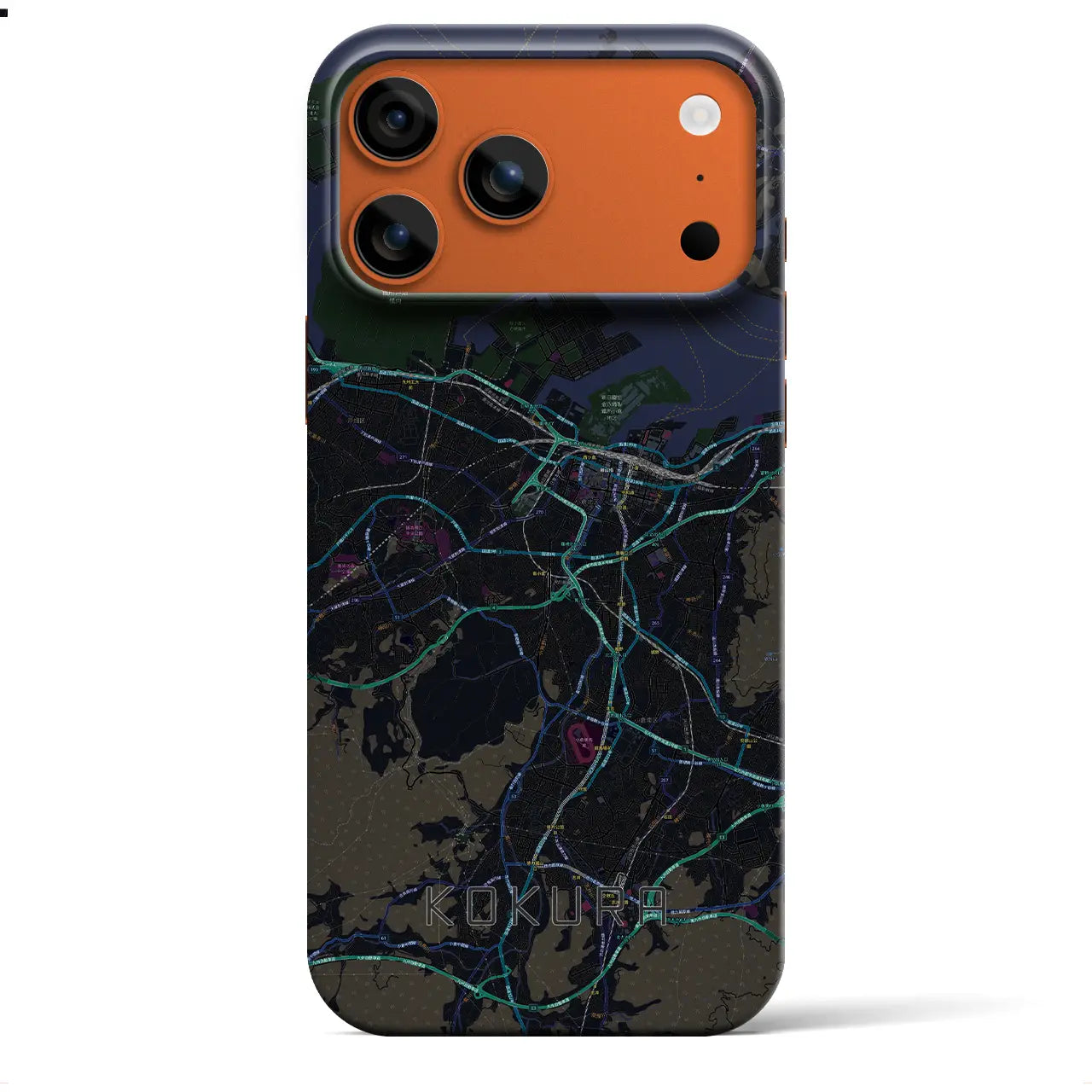 【小倉(福岡県)】地図柄iPhoneケース(バックカバータイプ)