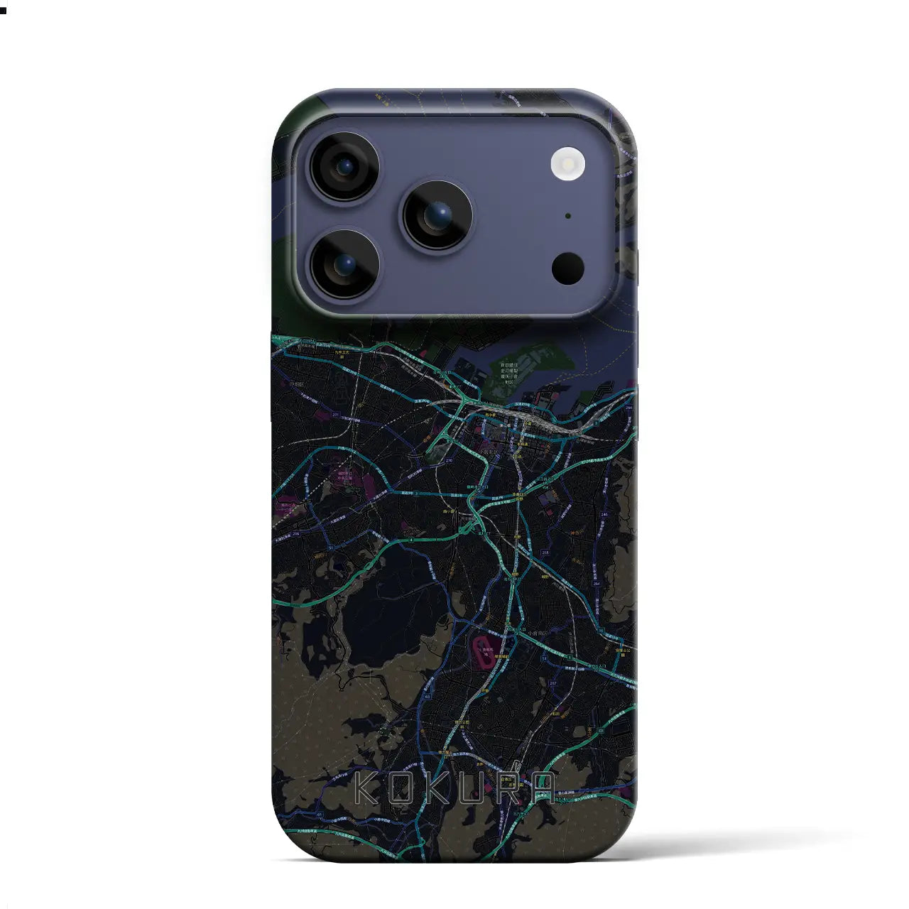 【小倉(福岡県)】地図柄iPhoneケース(バックカバータイプ)