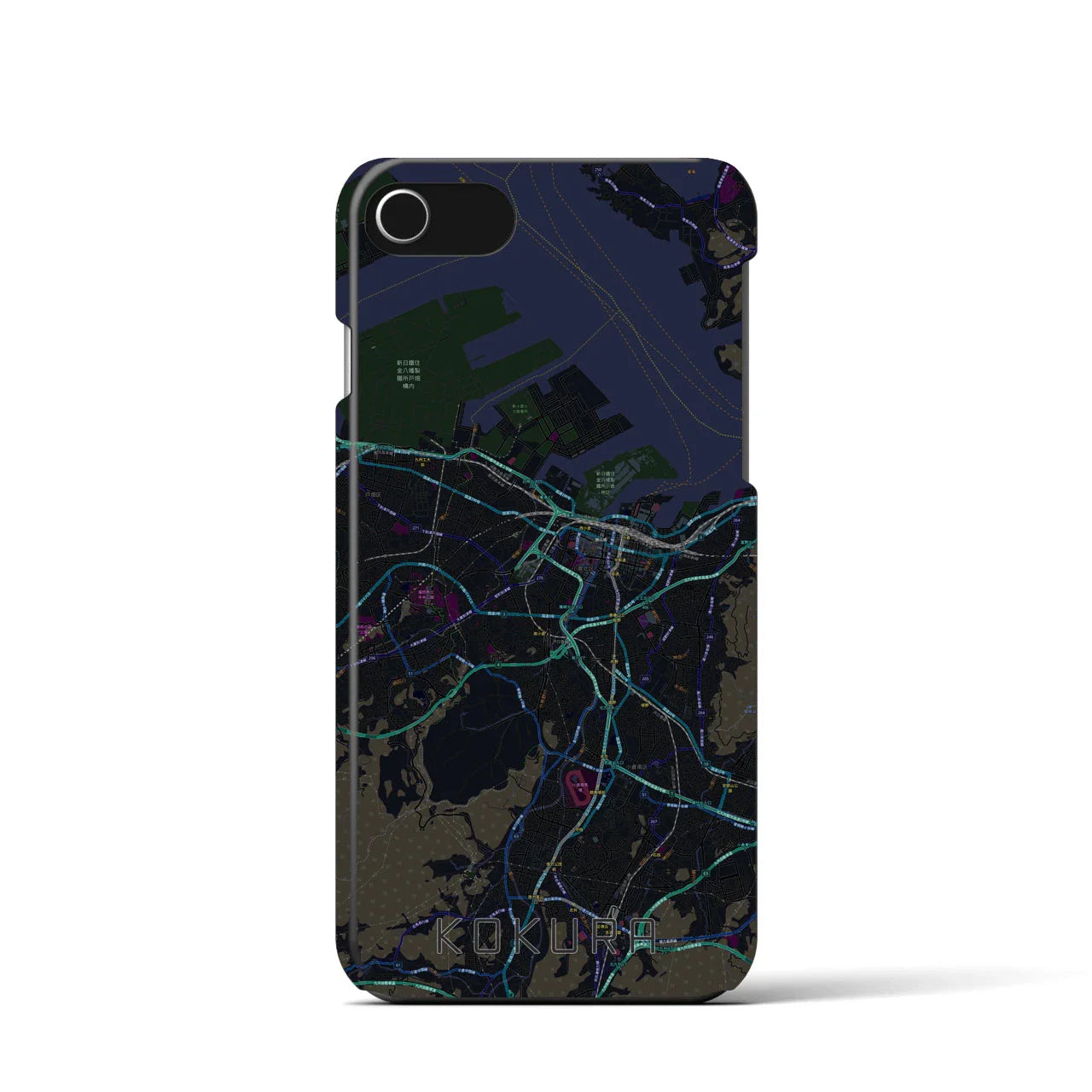 【小倉(福岡県)】地図柄iPhoneケース(バックカバータイプ)