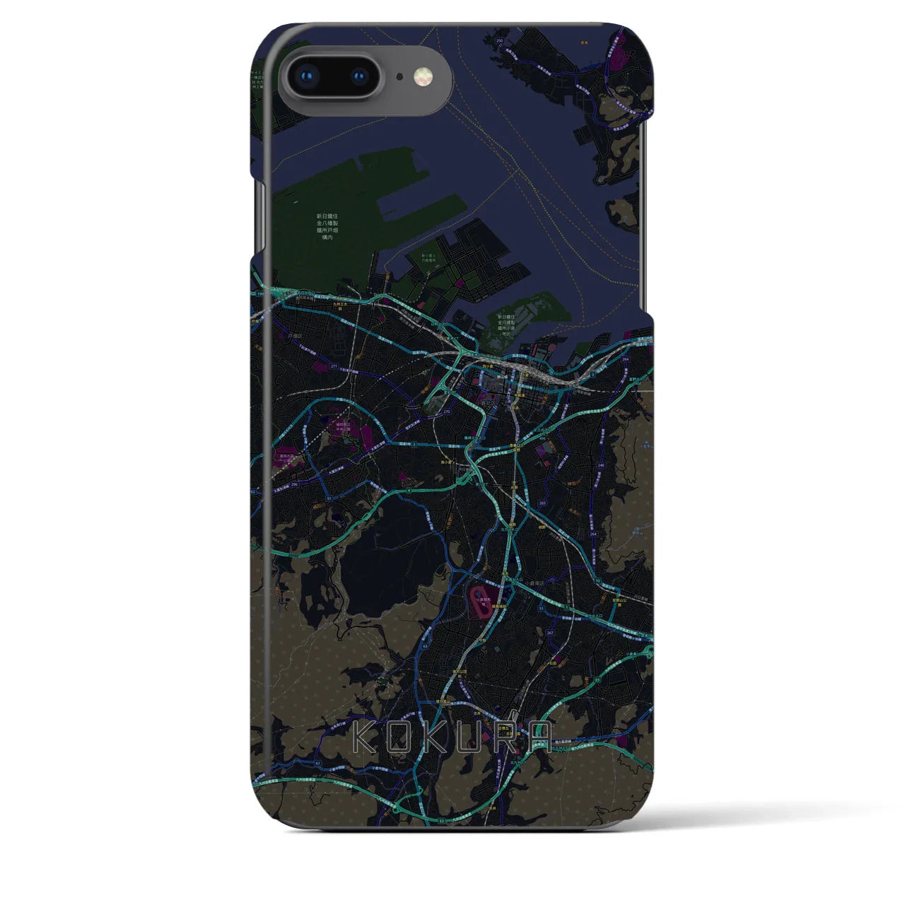 【小倉(福岡県)】地図柄iPhoneケース(バックカバータイプ)