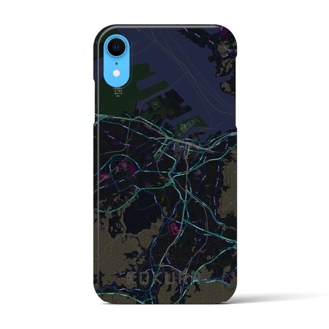 【小倉(福岡県)】地図柄iPhoneケース(バックカバータイプ)