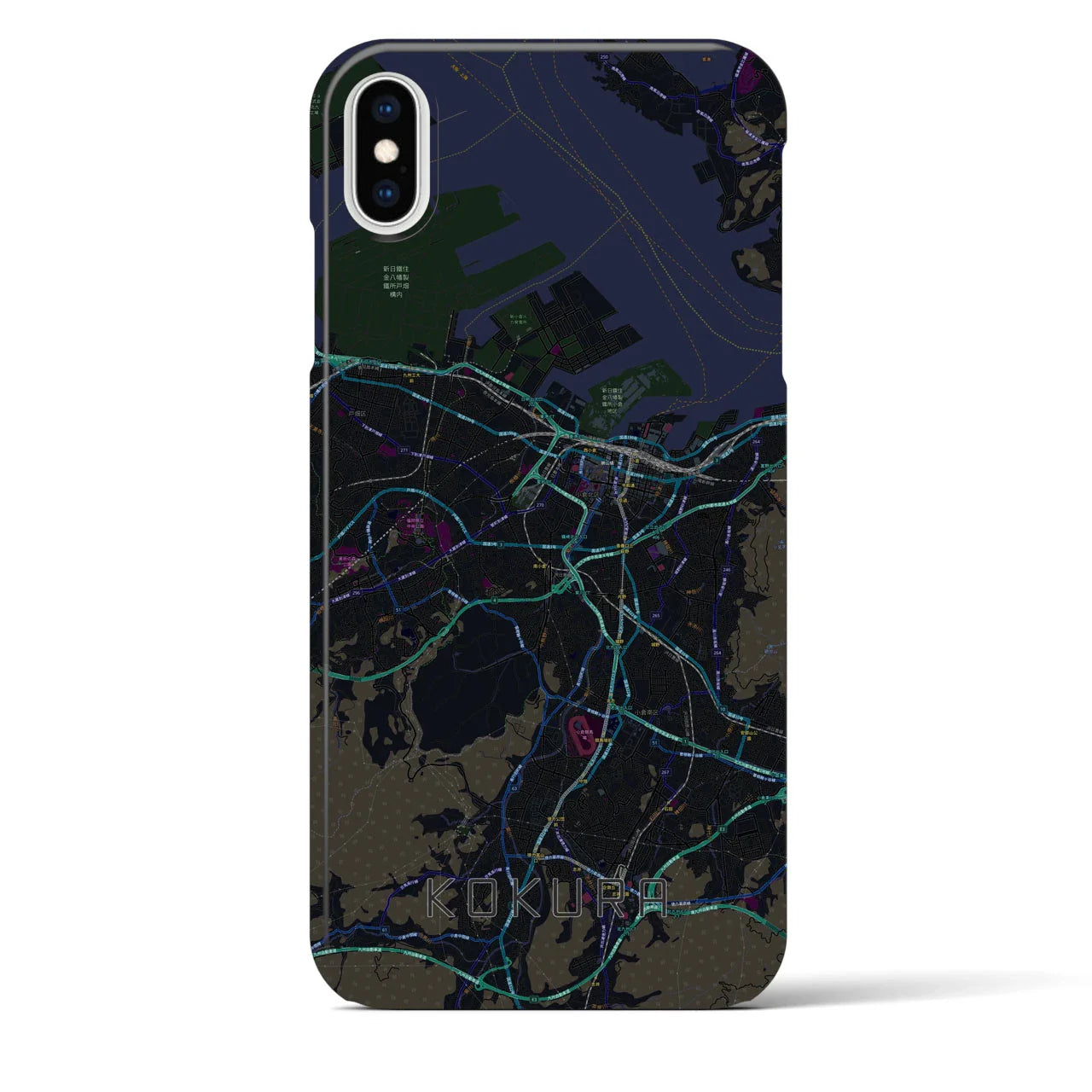 【小倉(福岡県)】地図柄iPhoneケース(バックカバータイプ)