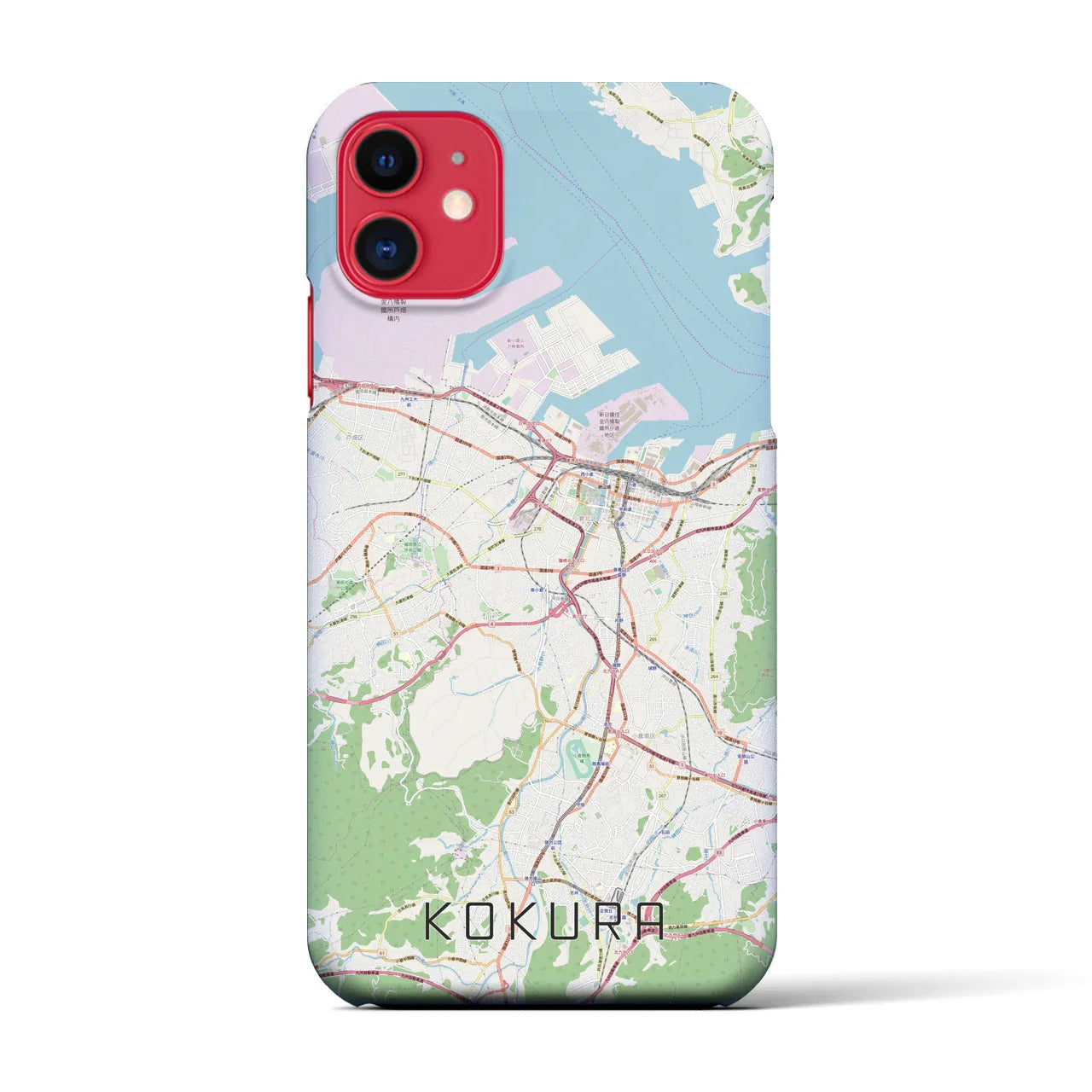 【小倉(福岡県)】地図柄iPhoneケース(バックカバータイプ)